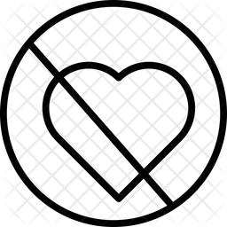 256x256 Broken Heart Icon Of Line Style