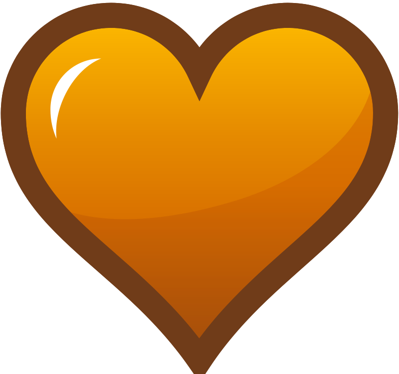 800x750 Orange Heart Icon