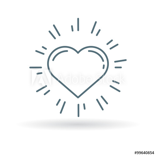 Glowing Heart Icon Healthy Heart Sign Shining Heart Symbol Thin 500x500 Glowing Heart Icon Healthy Heart Sign Shining Heart Symbol Thin