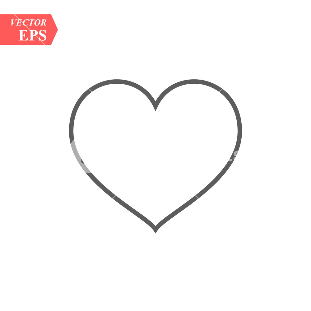 Modern Heart Line Icon Premium Pictogram Isolated On A White 1000x1000 Modern Heart Line Icon Premium Pictogram Isolated On A White