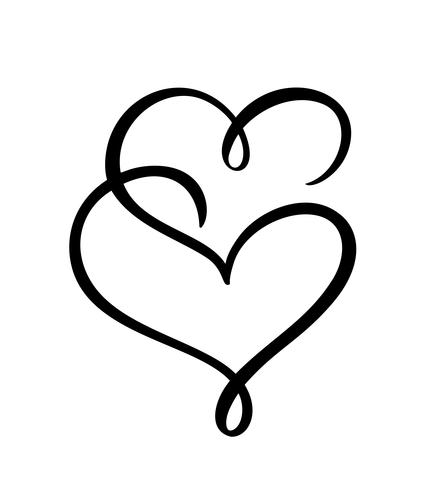 Two Love Heart Signs Romantic Vector Illustration Valentines Day 436x490 Two Love Heart Signs Romantic Vector Illustration Valentines Day