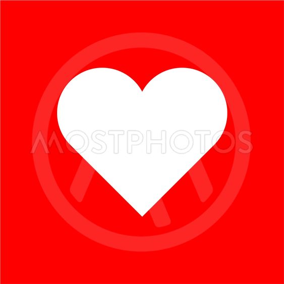 White Heart Icon Is On Red 563x563 White Heart Icon Is On Red
