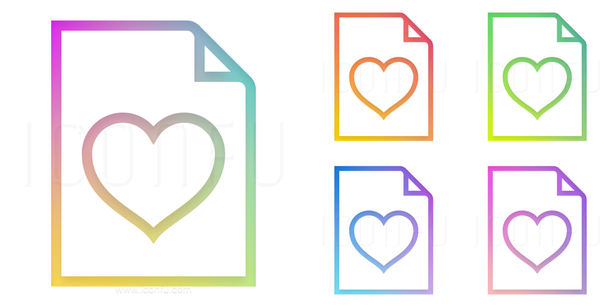 1200x600 Document Heart Icon