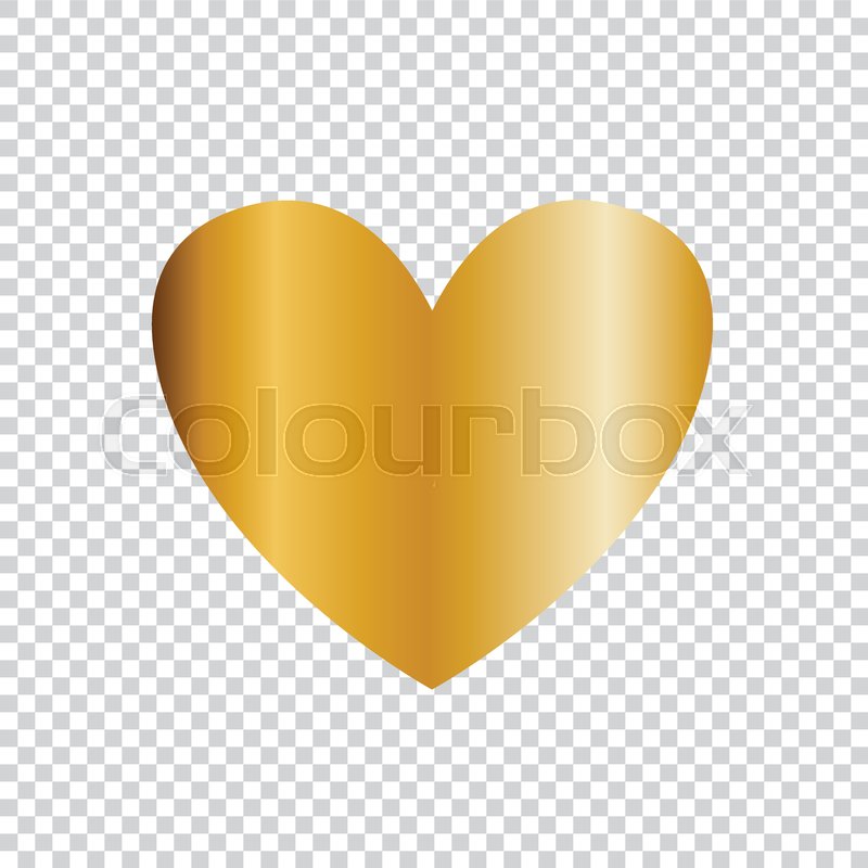 800x800 Vector Golden Heart Icon, Clip Art Stock Vector Colourbox