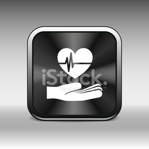 300x300 Heart Ecg In Hand Icon Abstract Logo Type Premium Clipart