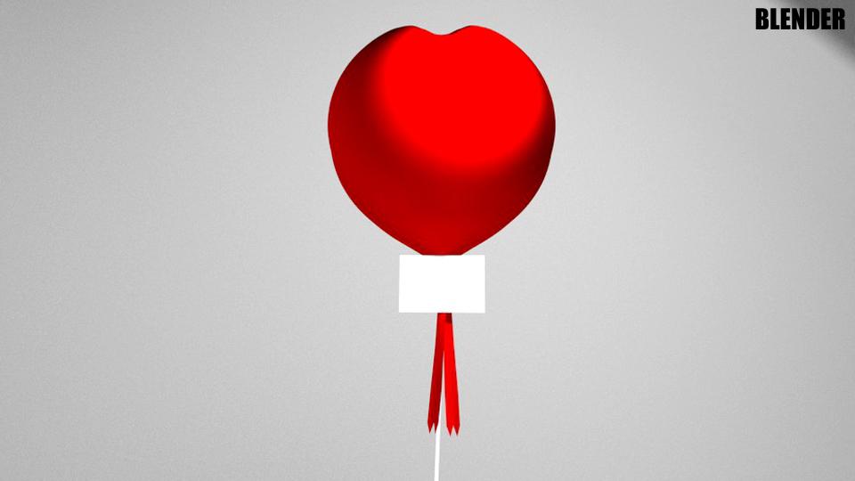 960x540 Heart Shape Balloon Model