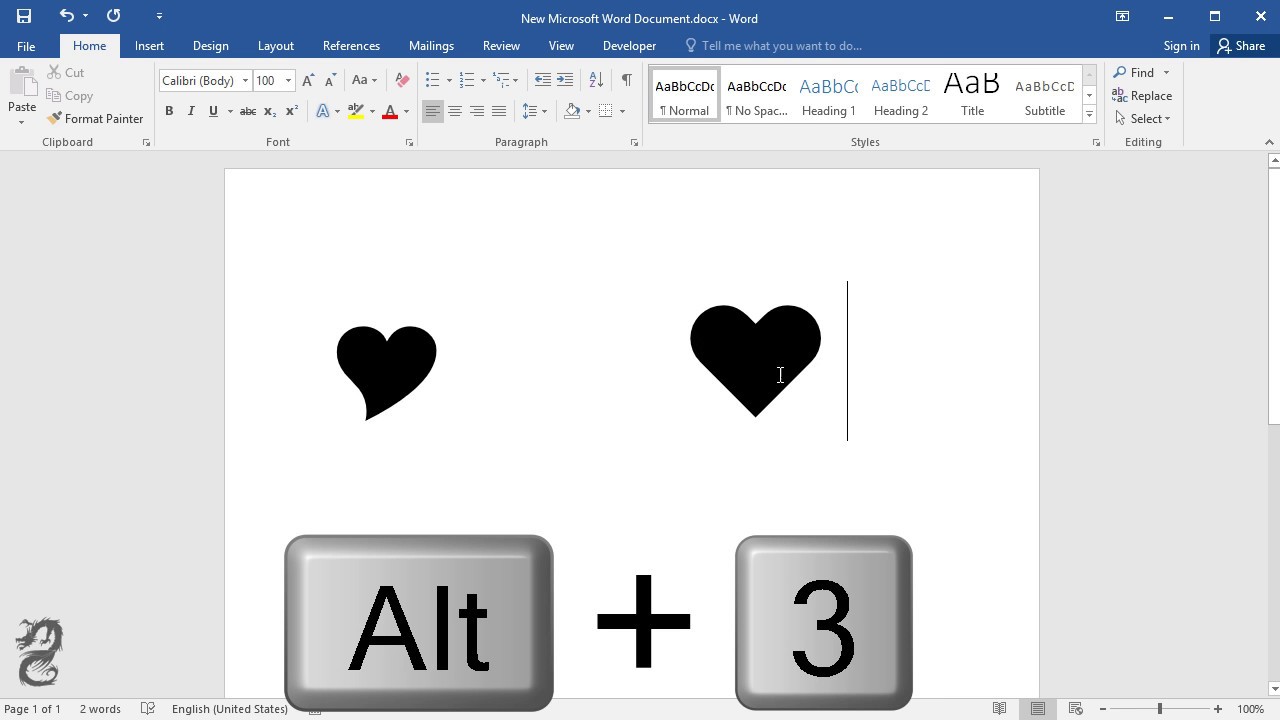 1280x720 How To Type Heart Symbol In Word