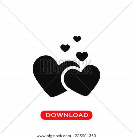 450x470 Love Hearts Icon Vector In Trendy Flat Type For Internet
