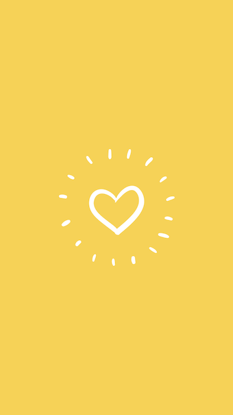 340x605 Yellow Heart Instagram Highlight