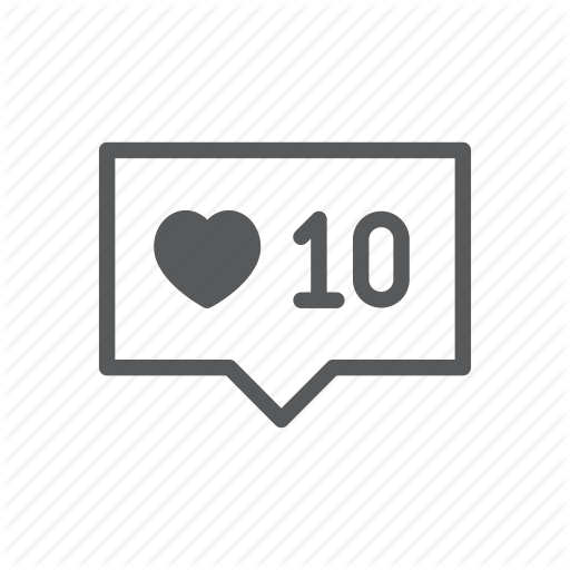 512x512 Balloon, Bubble, Computer, Good, Heart, Instagram, Number Icon