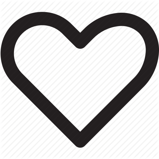 512x512 Heart, Like, Love, Outline Icon