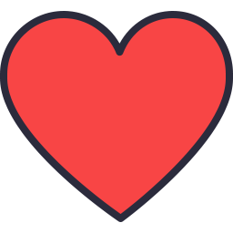 256x256 Heart Icon Outline Filled