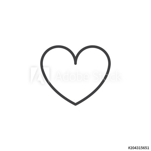 500x500 Heart Outline Icon Linear Style Sign For Mobile Concept And Web