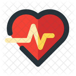 256x256 Heart Rate Icon Of Colored Outline Style