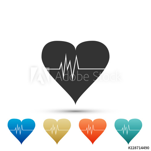 500x500 Heart Rate Icon Isolated On White Background Heartbeat Sign