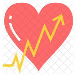 256x256 Increase Heart Rate Icon Of Flat Style