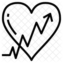 256x256 Increase Heart Rate Icon Of Line Style