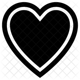 256x256 Heart Shape Icon Of Glyph Style