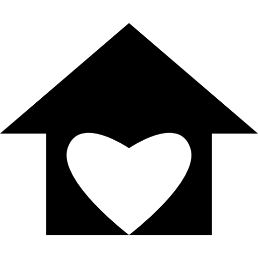 512x512 House With Love Heart Shape Icons Free Download