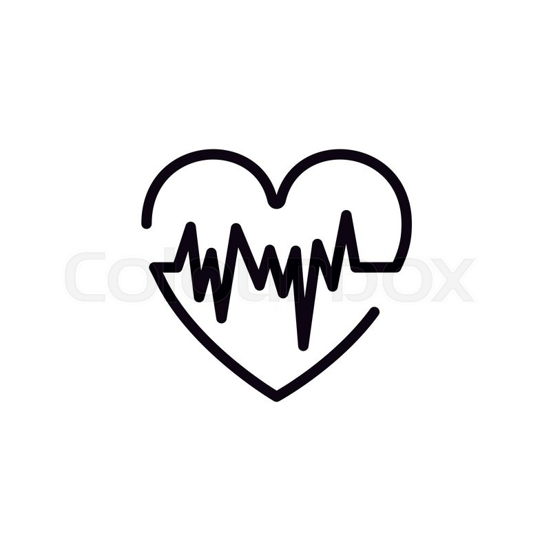 800x800 Heartbeat Symbol Isolated Icon Design, Stock Vector Colourbox