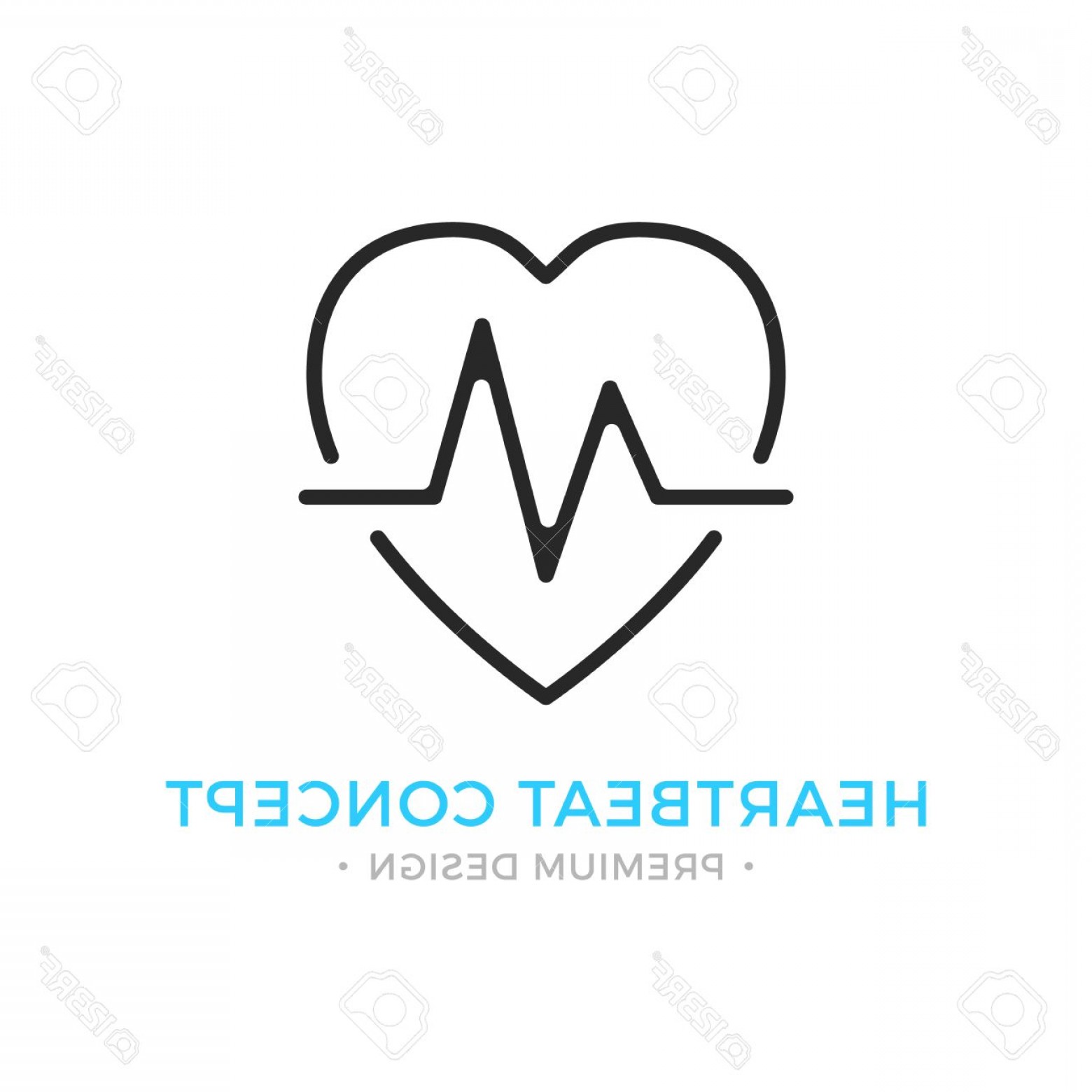 1560x1560 Photostock Vector Heartbeat Icon Pulse Heart Beat Healthcare