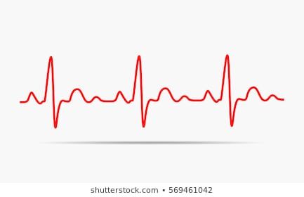 433x280 Red Heartbeat Icon Vector Illustration Heartbeat Sign In Flat