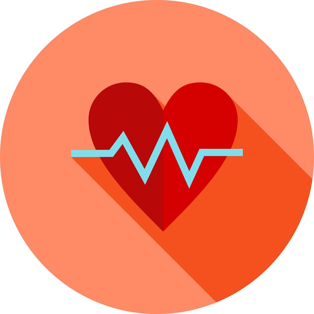 1024x1024 Heartbeat Flat Shadowed Icon
