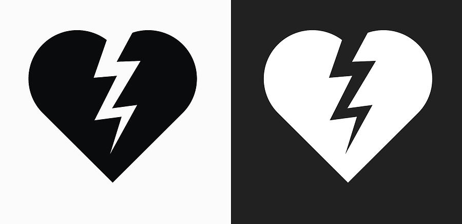 900x438 Heartbreak Icon On Black And White Vector Backgrounds