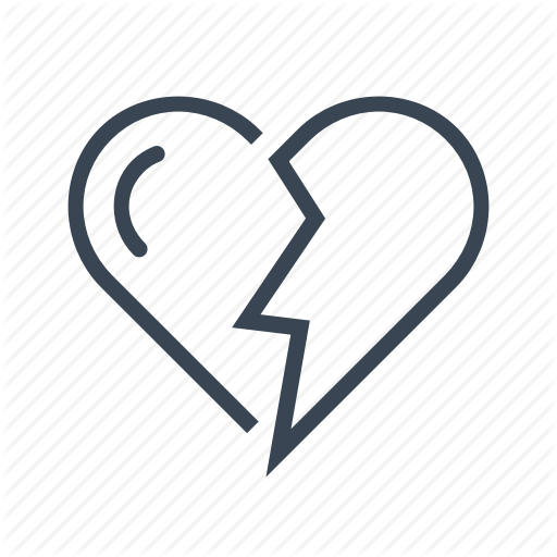 512x512 Breakup, Broken, Divorce, Heart, Heartbreak Icon