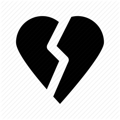 512x512 Breakup, Broken Heart, Disheart, Divorce, Heartbreak Icon