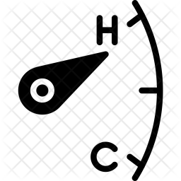 256x256 Heat Icon Of Glyph Style