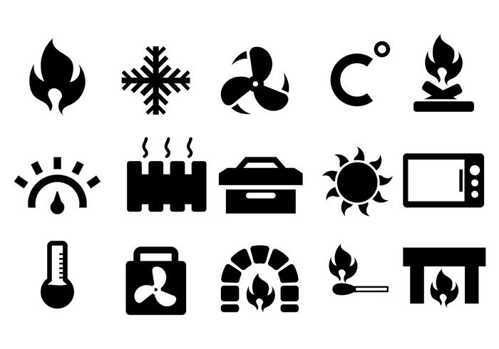 700x490 Heater And Heat Icon Vector