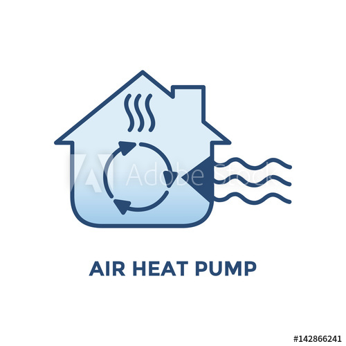 500x500 Air Heat Pump Icon For Home Energy Requirement