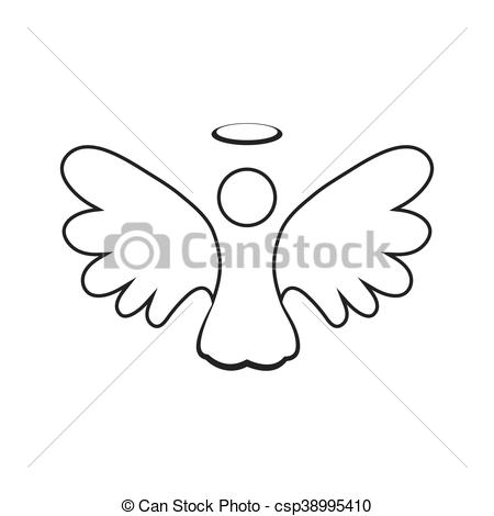 450x470 Angel Silhouette Fairy Wing Heaven Icon Vector Graphic Angel