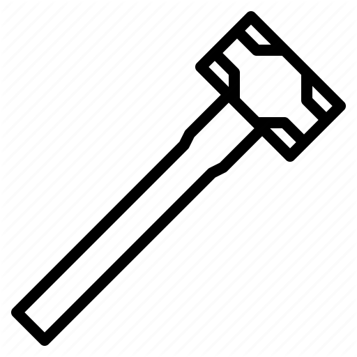512x512 Duty, Heavy, Sledgehammer, Tool Icon