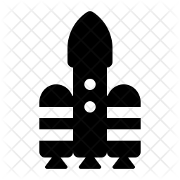 256x256 Falcon Heavy Icon Of Glyph Style
