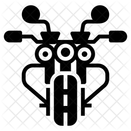 256x256 Heavy Motorcycle Icon Of Glyph Style