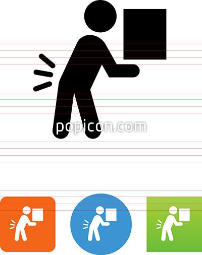 400x506 Person Lifting Heavy Object Icon