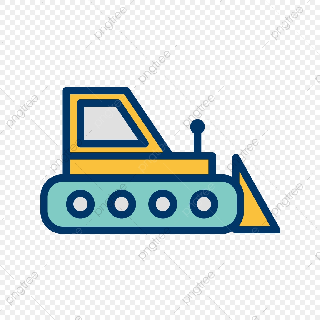 1024x1024 Vector Bulldozer Icon, Machine Icon, Heavy Icon, Truck Icon Png