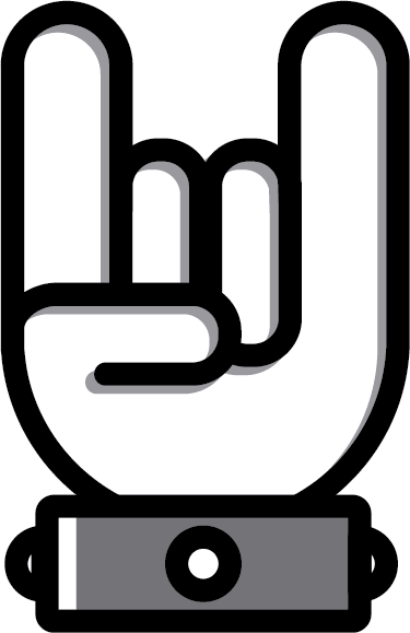 375x579 Heavy Metal Icon Sticker