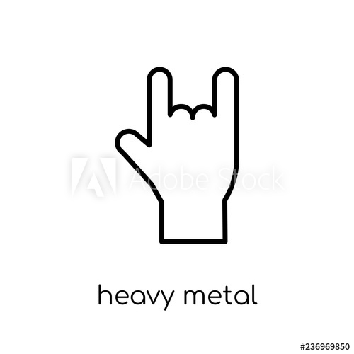500x500 Heavy Metal Icon From Music Collection
