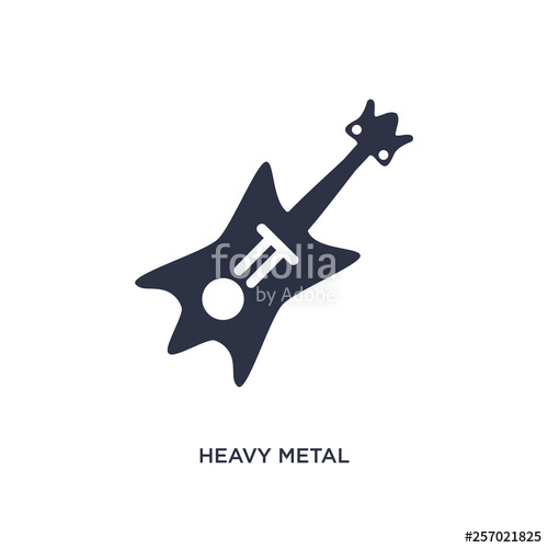 500x500 Heavy Metal Icon On White Background Simple Element Illustration