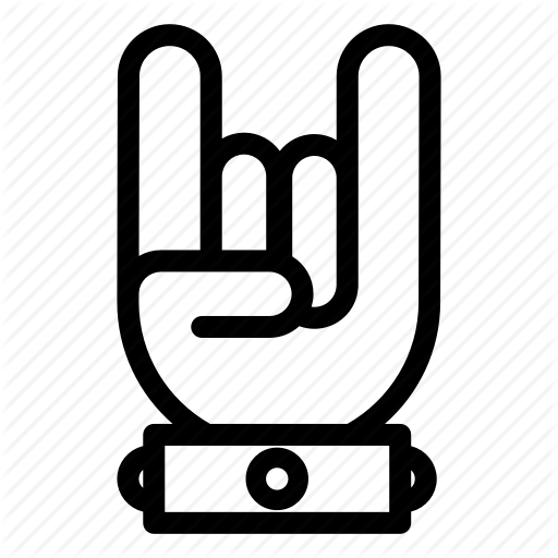 512x512 Concert, Hand Gesture, Heavy Metal, Rock And Roll, Sign Of Horns Icon