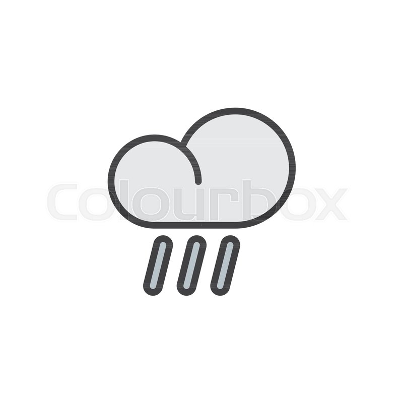 800x800 Heavy Rain And Cloud Filled Outline Stock Vector Colourbox