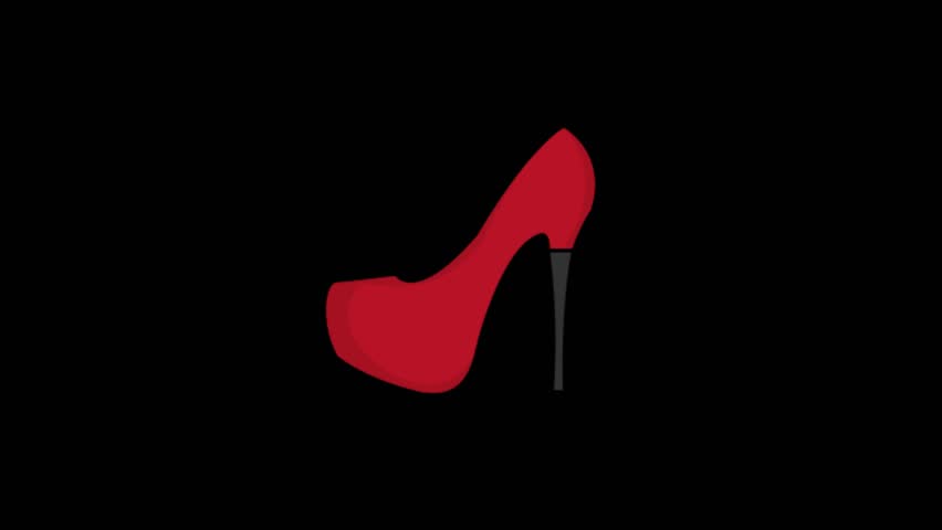 852x480 Heels Icon Animation With Black Stock Footage Video