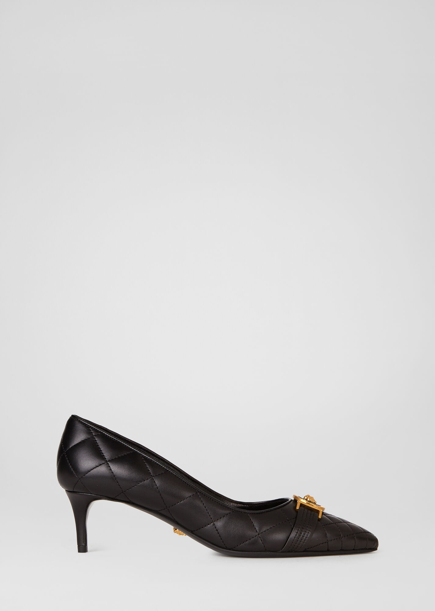1425x2000 Versace Quilted Icon Leather Kitten Heels For Women Uk Online Store