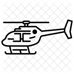 256x256 Helicopter Icon Of Line Style