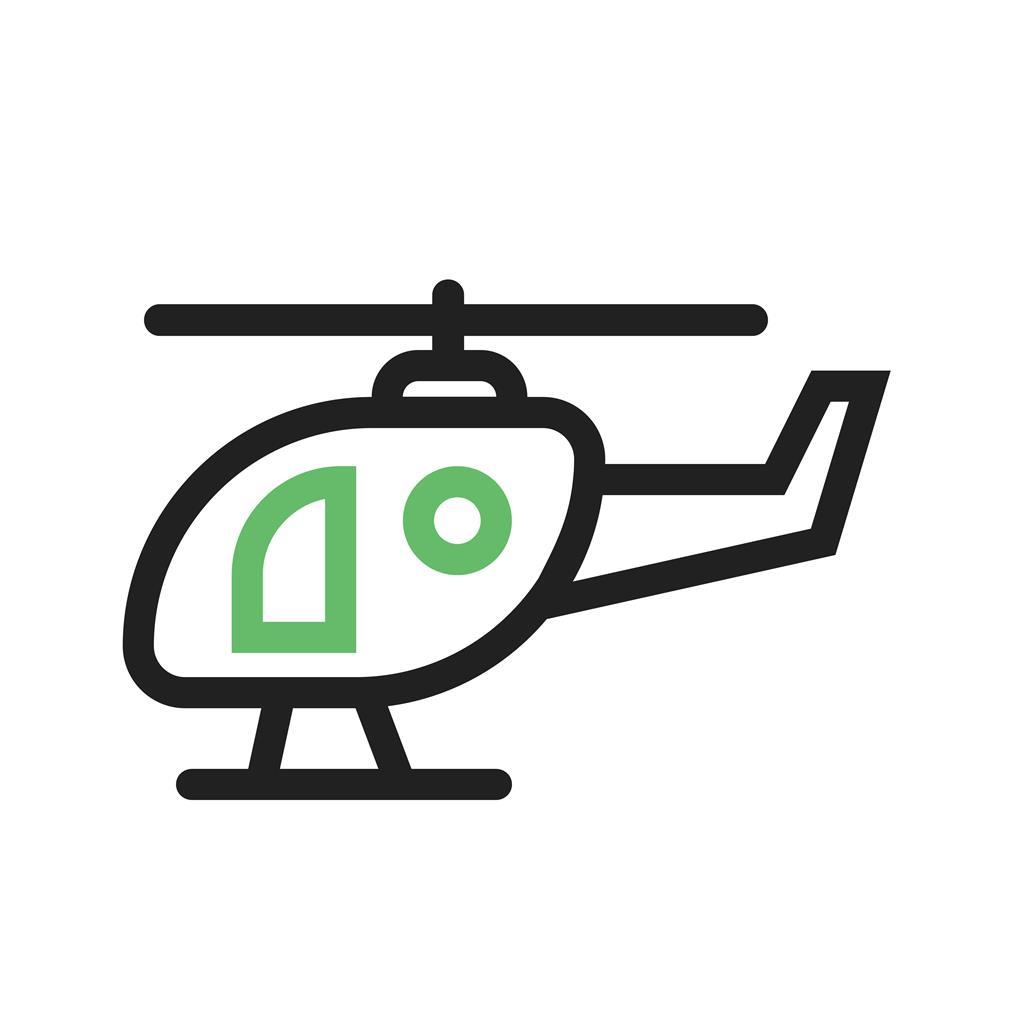 1024x1024 Helicopter Line Green Black Icon
