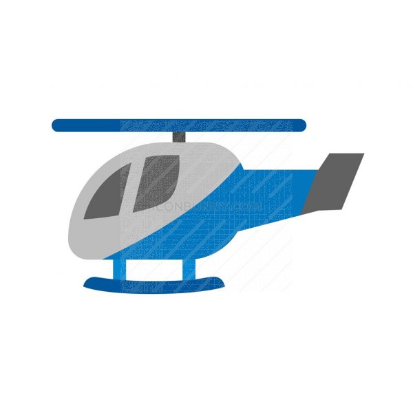 600x600 Police Helicopter Flat Multicolor Icon