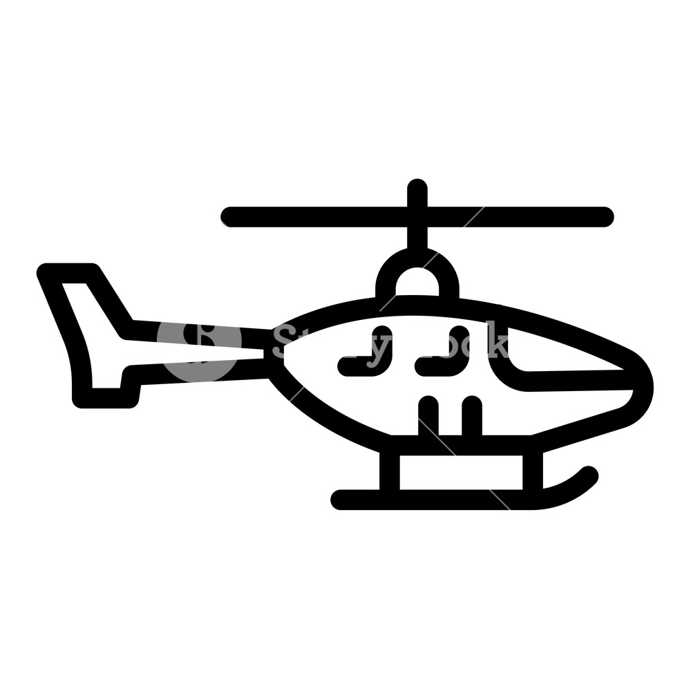 1000x1000 Police Helicopter Icon Outline Police Helicopter Vector Icon